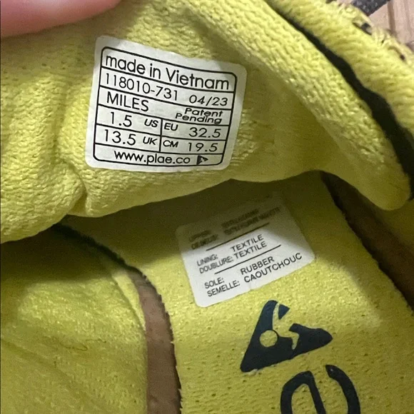 PLAE Kids Sneakers in Yellow and navy - Picture 4 of 4